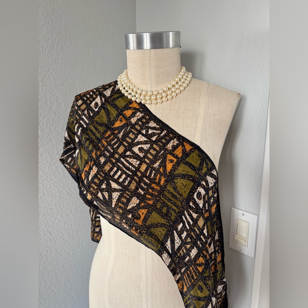 Honey Silk Scarf 50”x 10” - Picture 3 of 3